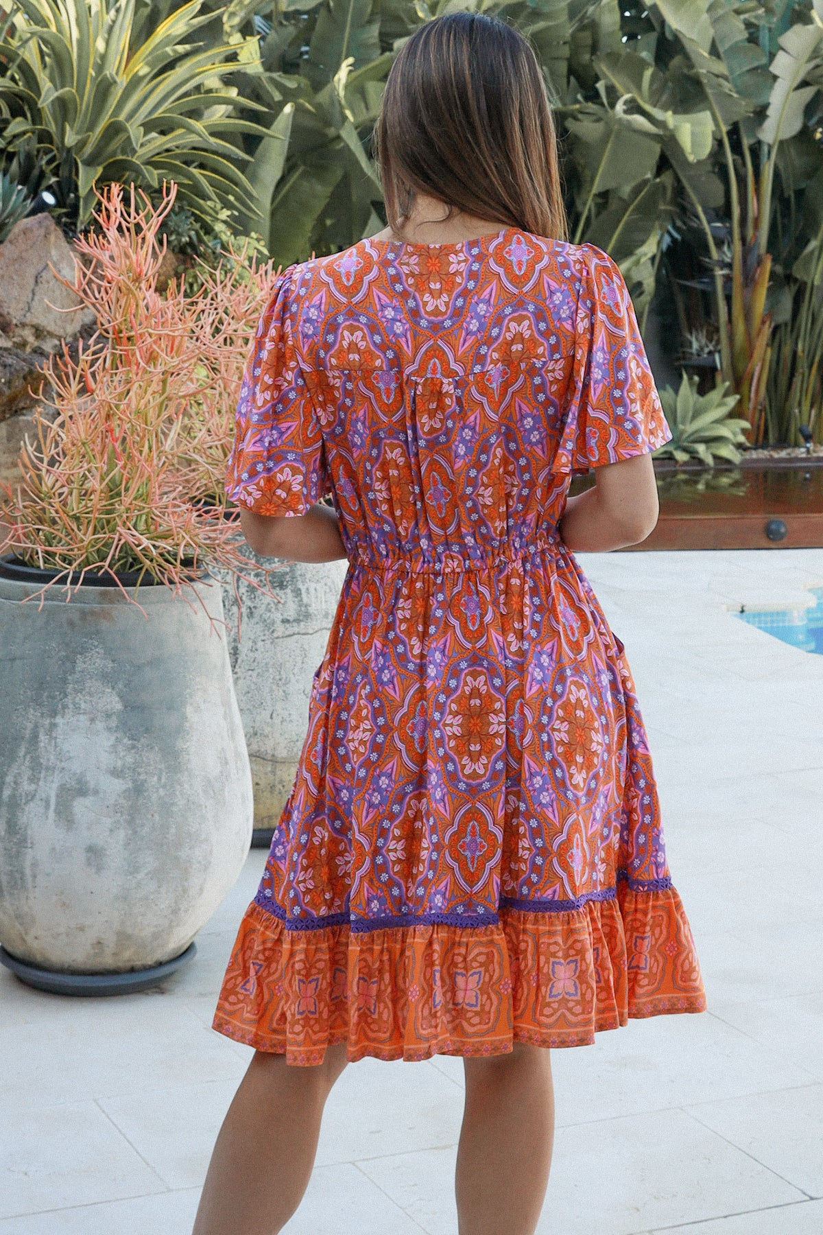 Roxanne V-Neck Mini Dress