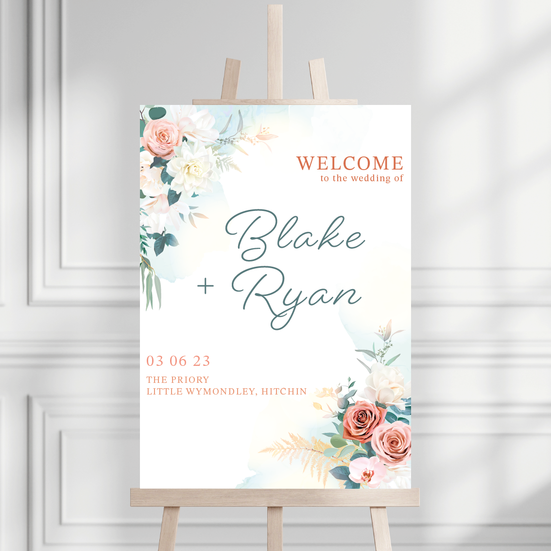 The Flower & Water Splash Mark, Welcome Sign - Chorley