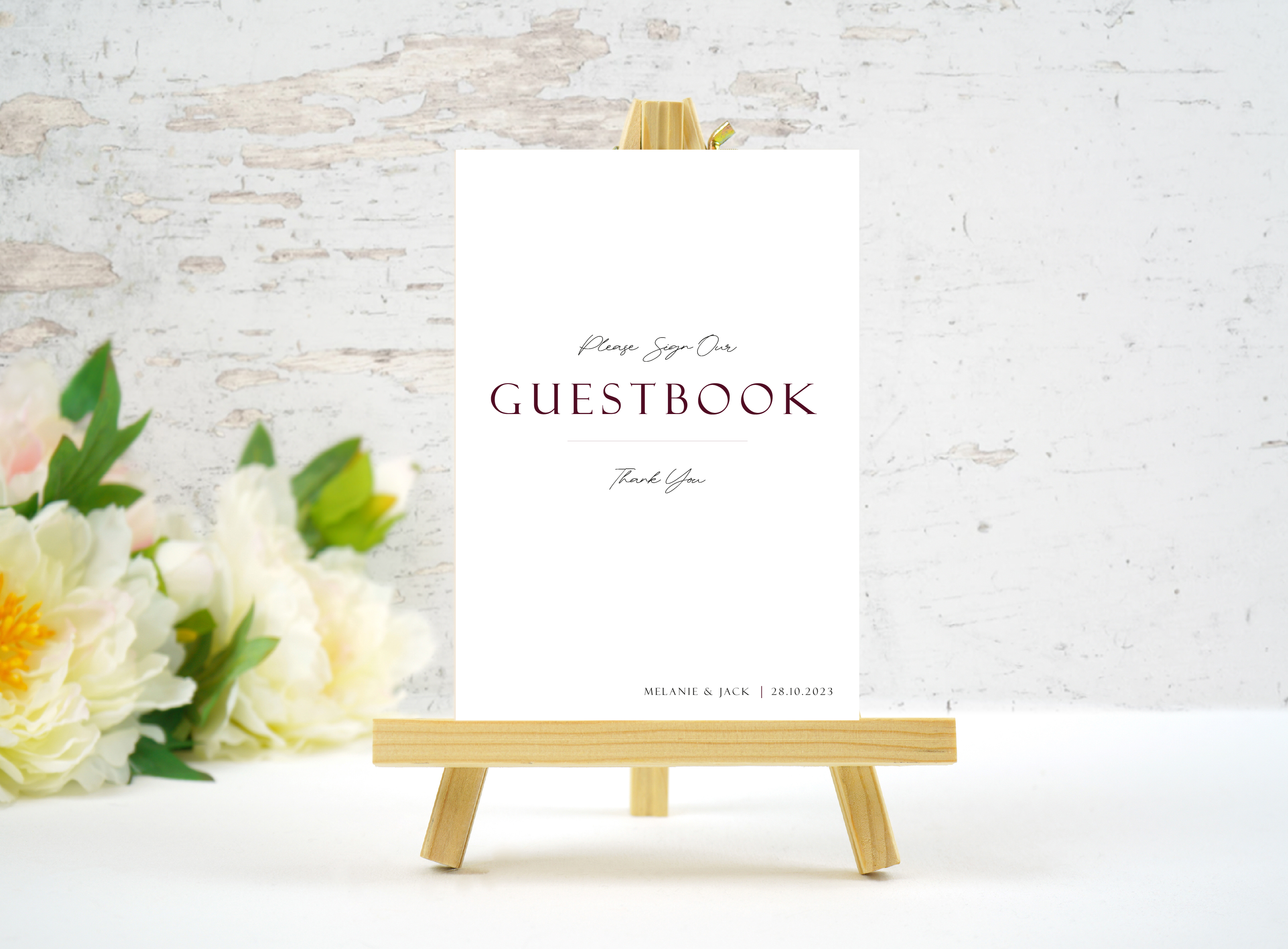 Small Wedding Signs, Wedding Guestbook - Iris