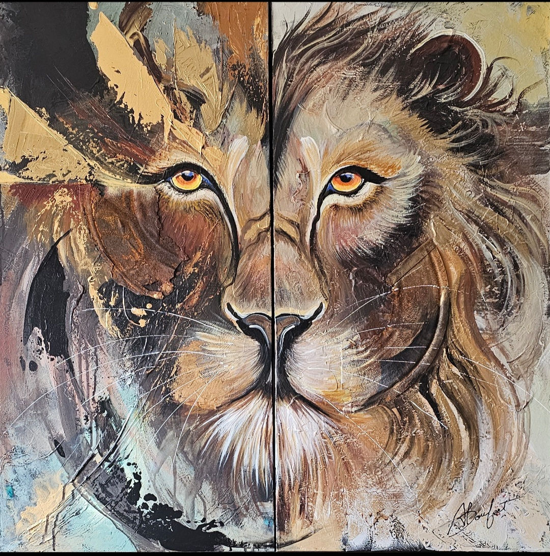 Qui se ressemble s'assemble, toile galerie, 36 X 36