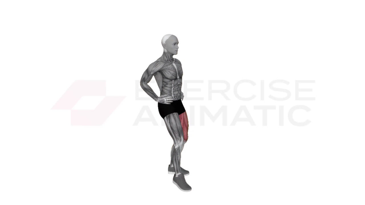 3D animation of a male performing Jumping Pistol Squat with muscle highlights
