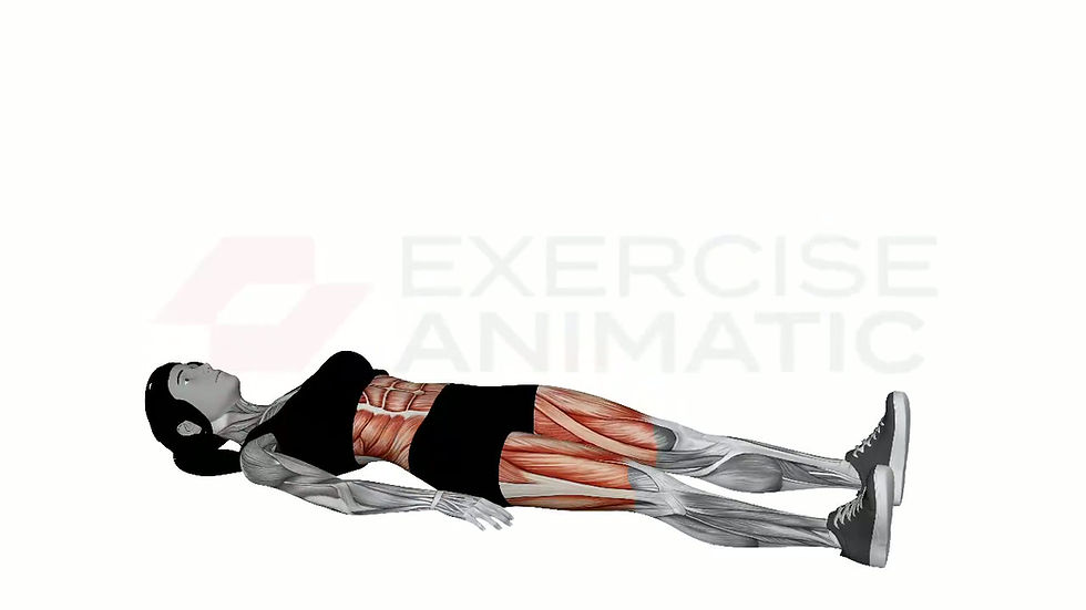 3D animation of a female performing Alternating Toe Tap with muscle highlights