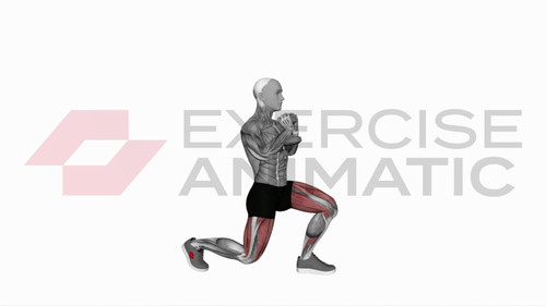 Dumbbell Goblet Split Squat Exercise Animatic