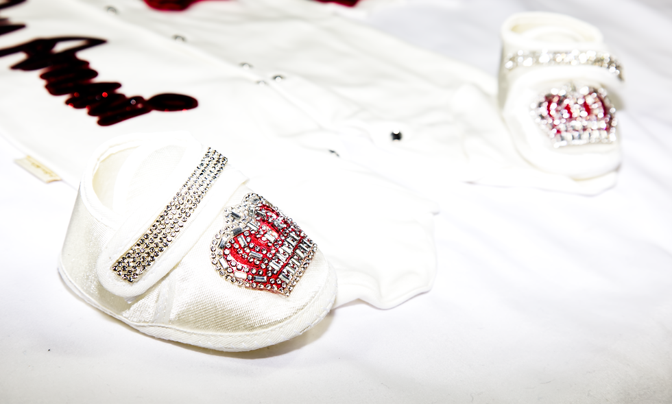 Thumbnail: Custom Baby Crown Romper With Shoes