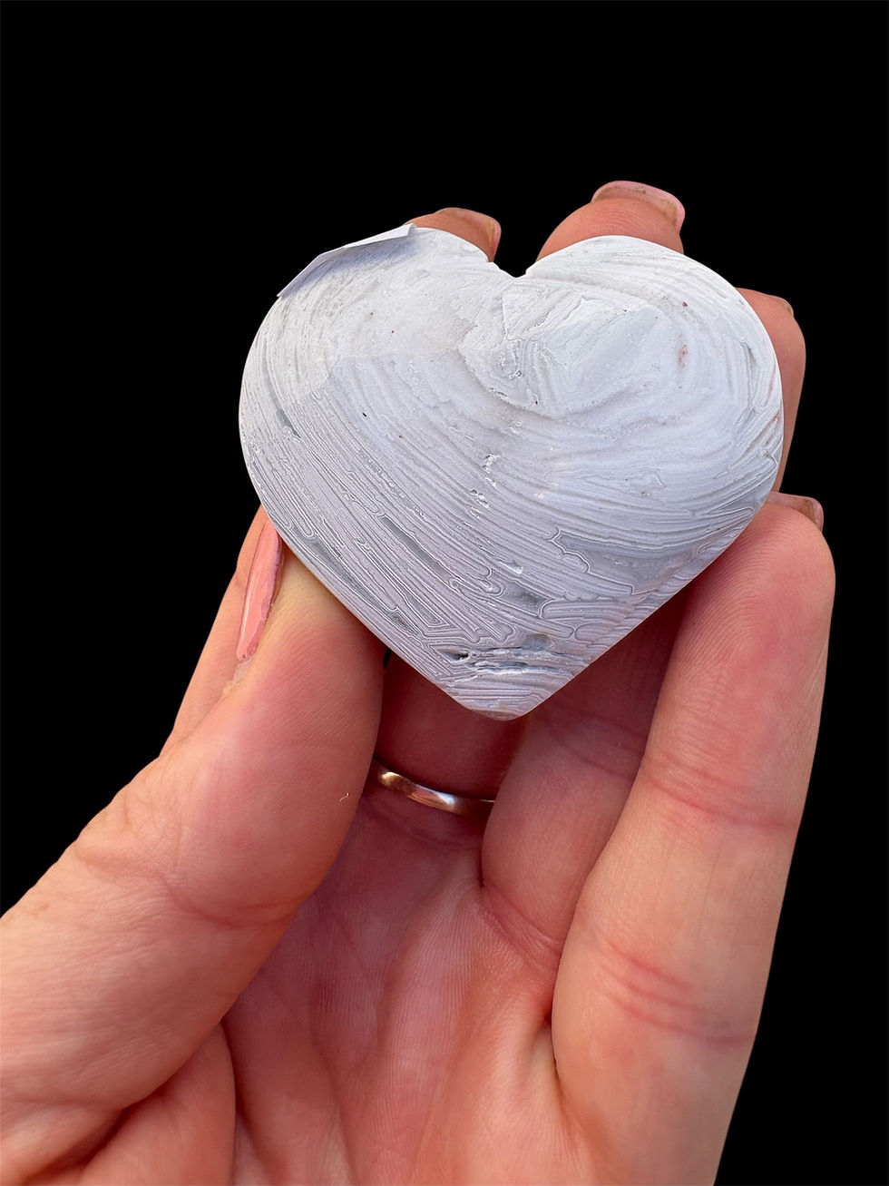 Thumbnail: Mexican white lace Agate hearts