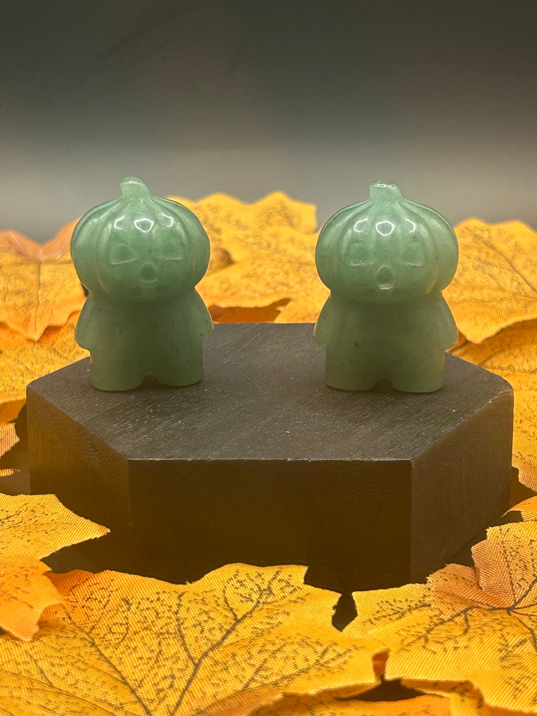 Green Aventurine pumpkin man 