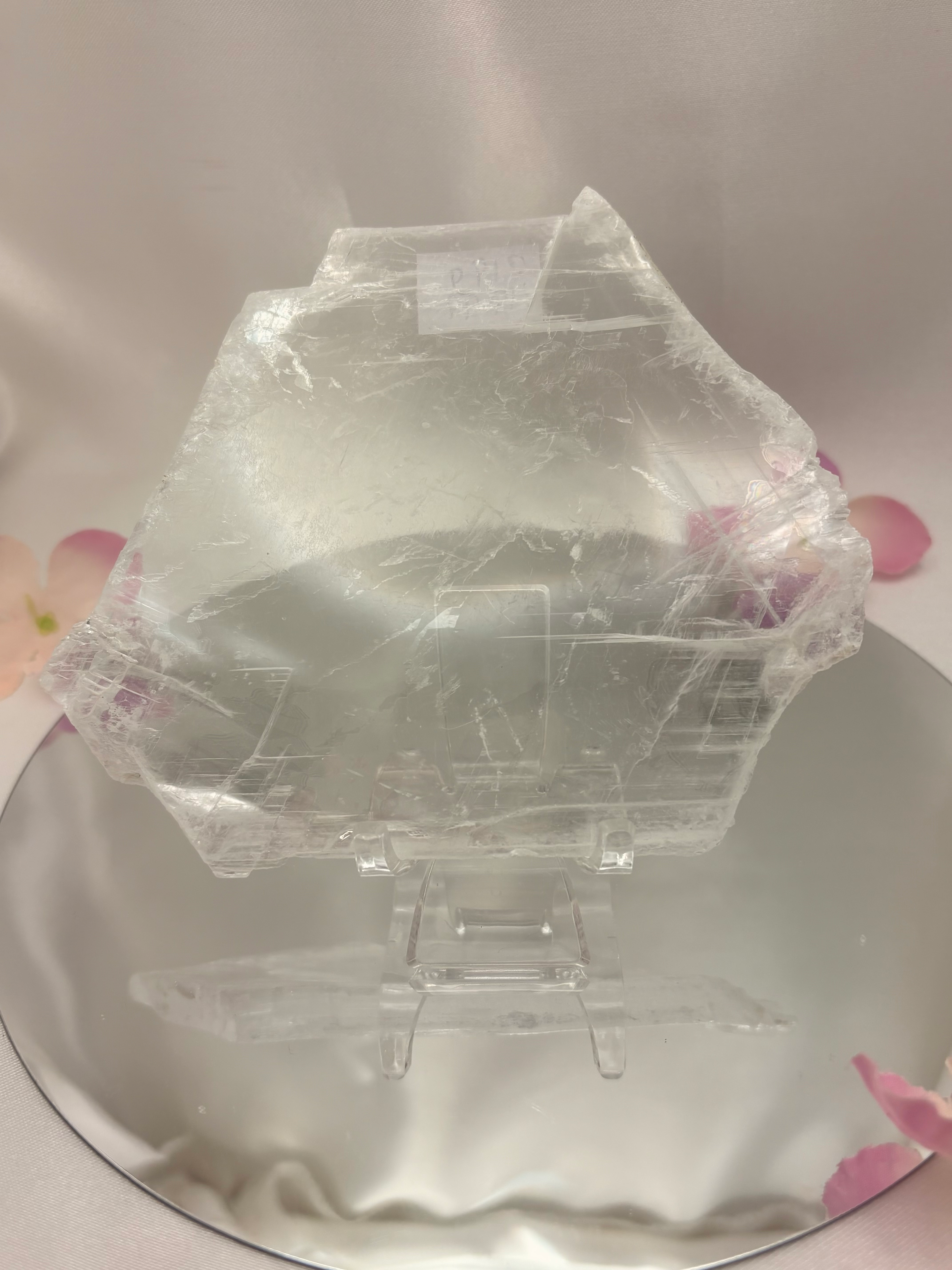 True Selenite slice with display stand