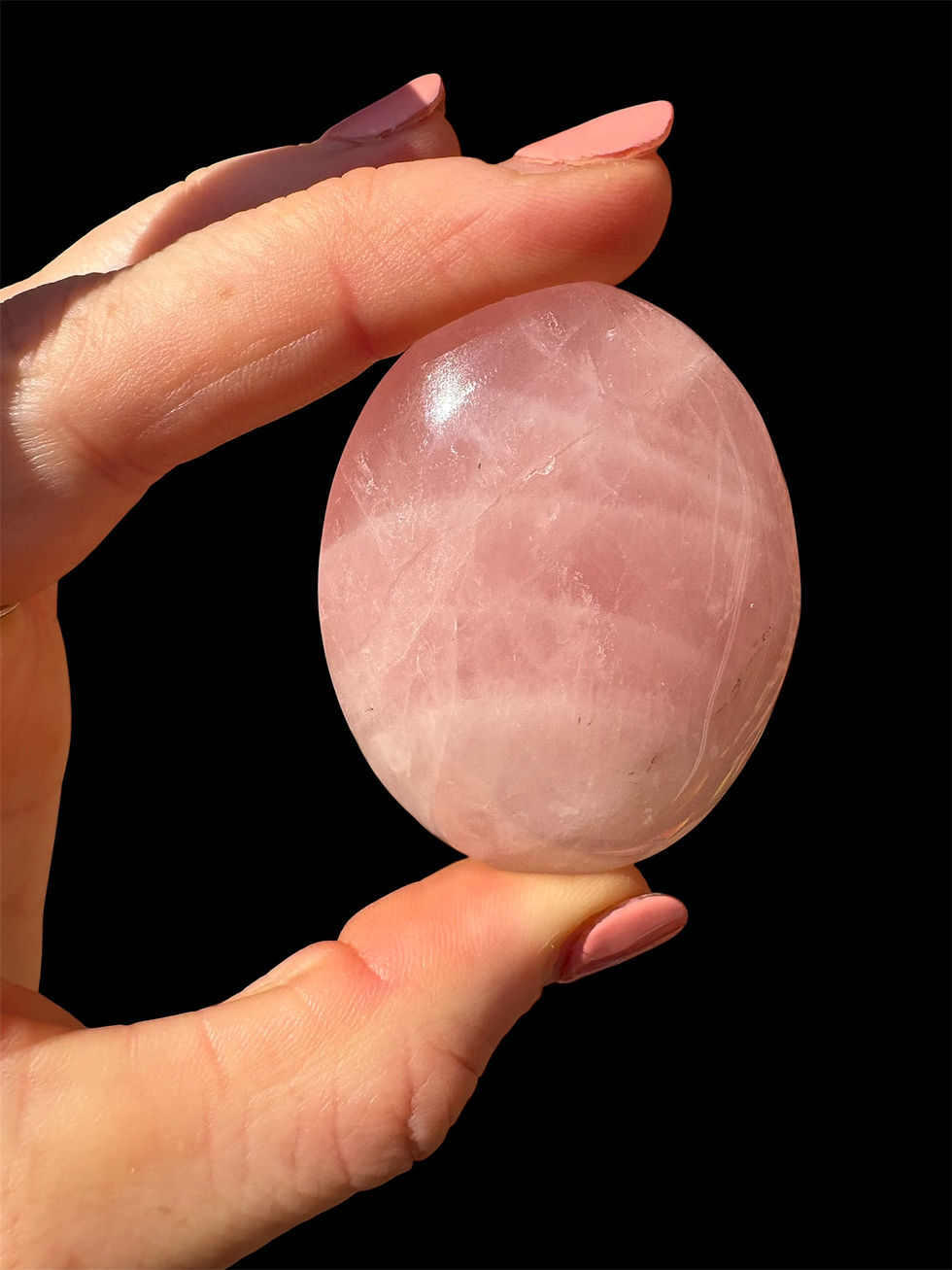 Thumbnail: Rose Quartz palm stones 
