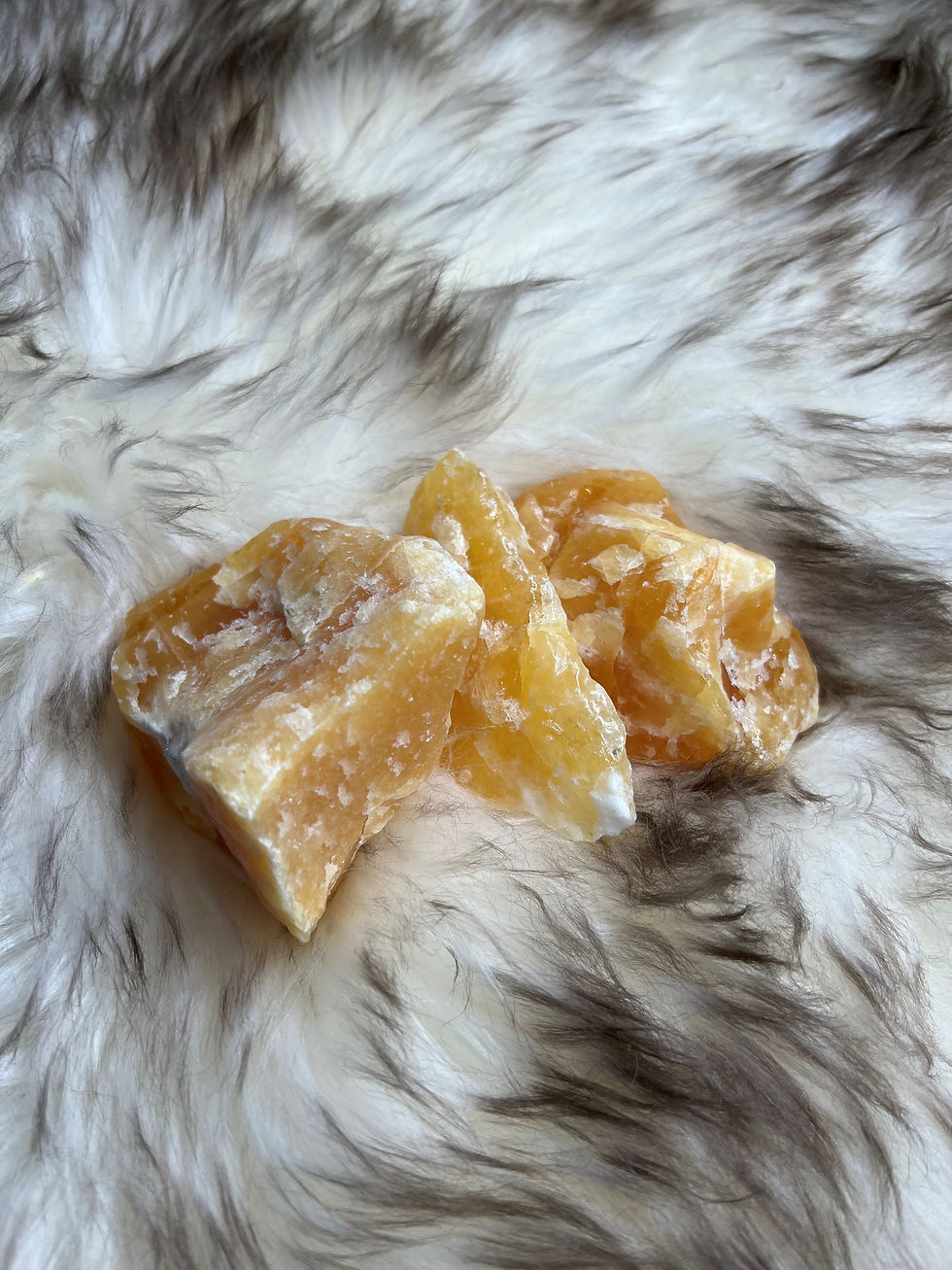 Raw Orange Calcite Chunks