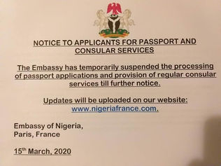 COVID-19: NOTICE TO APPLICANTS FOR PASSPORT AND CONSULAR SERVICES