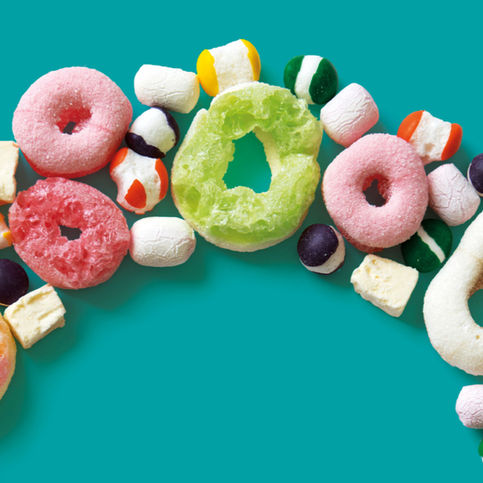 gefriergetrocknete Süßigkeiten