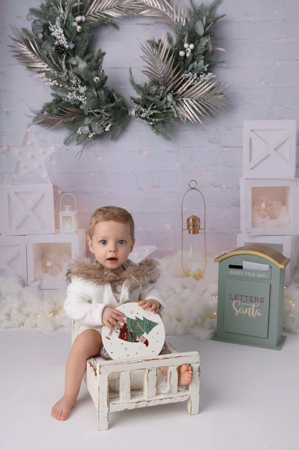 Séance photos bébé thème noël