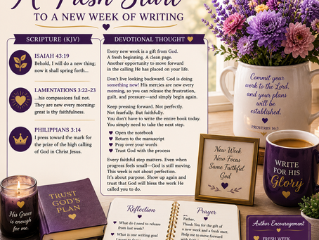 💜 Agape Love Author Devotional The Christian Author's Writing & Publishing Hub July 6, 2026 A Fresh Week and a Fresh Opportunity