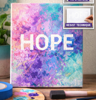 💜 Crafts & Thrifty Finds Made With Love February 24 Craft – “Hidden Message Canvas Art” ✨