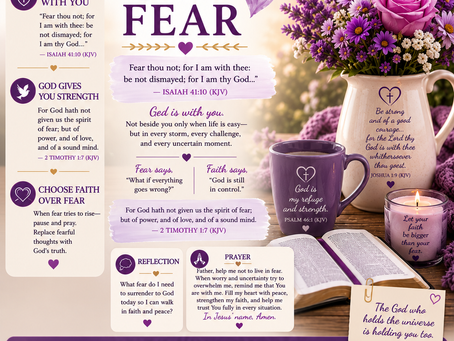 🌿✨ AGAPE LOVE DAILY DEVOTIONAL & BIBLE PATH ✨🌿Growing Closer to God Daily Through His Word💜 May 13, 2026🌿 “Do Not Fear” 🌿