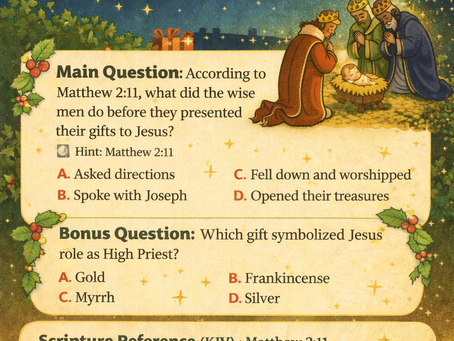 🎄 Bible Trivia – December 20th