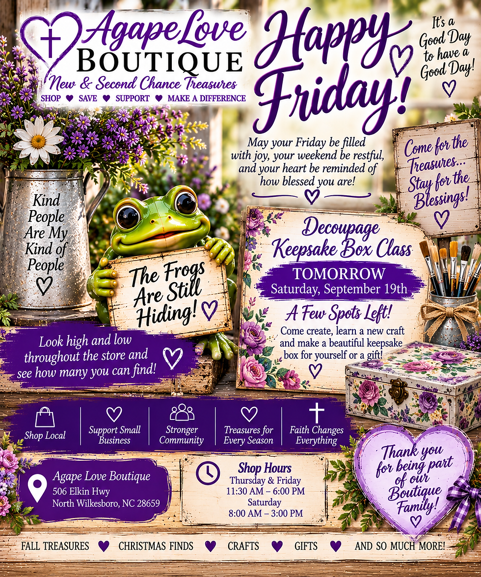 💜🎄 HAPPY FRIDAY FROM AGAPE LOVE BOUTIQUE! 🎄💜