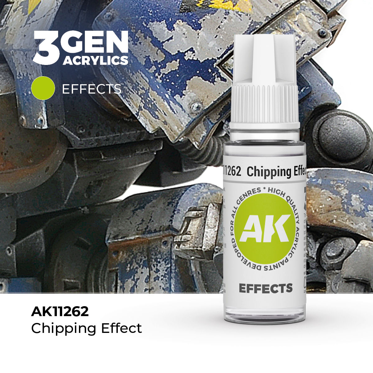 Акрилова фарба CHIPPING EFFECT / ЕФЕКТ ПОДРЯПИН AK-interactive