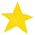 Download premium png of Yellow star icon png cute crayon shape, transparent background by 