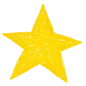 Download premium png of Yellow star icon png cute crayon shape, transparent background by 