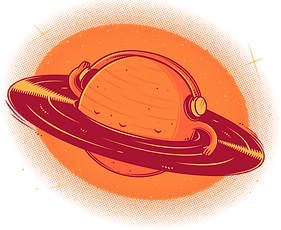 Saturn with Headphones