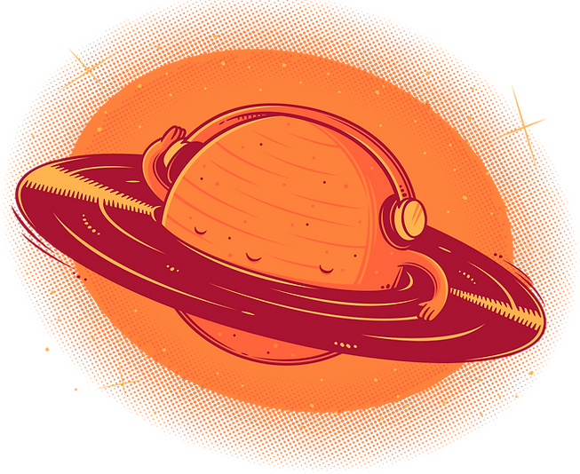 Saturn with Headphones