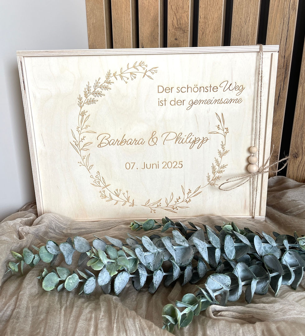 "Erinnerungskiste - 36x26x9" - Hochzeit