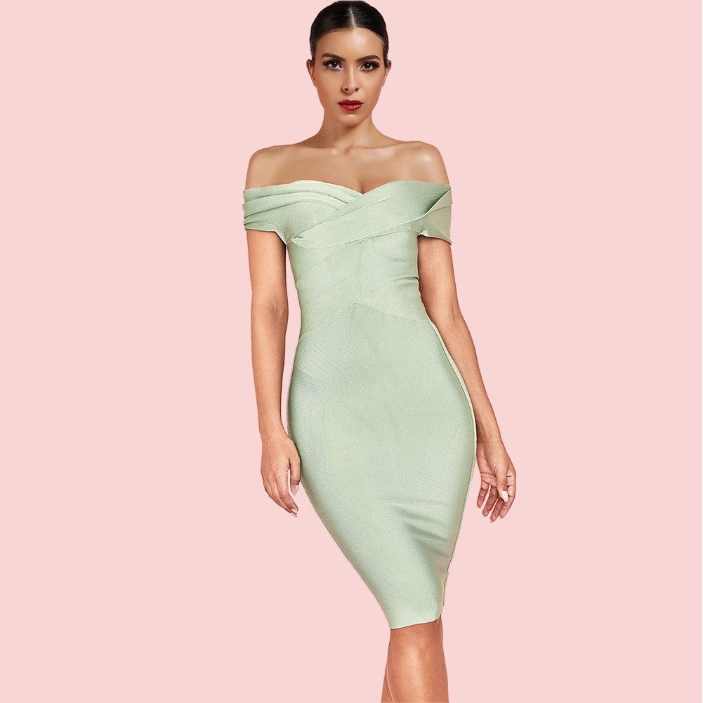 Lorenna Off-The-Shoulder Bandage Dress