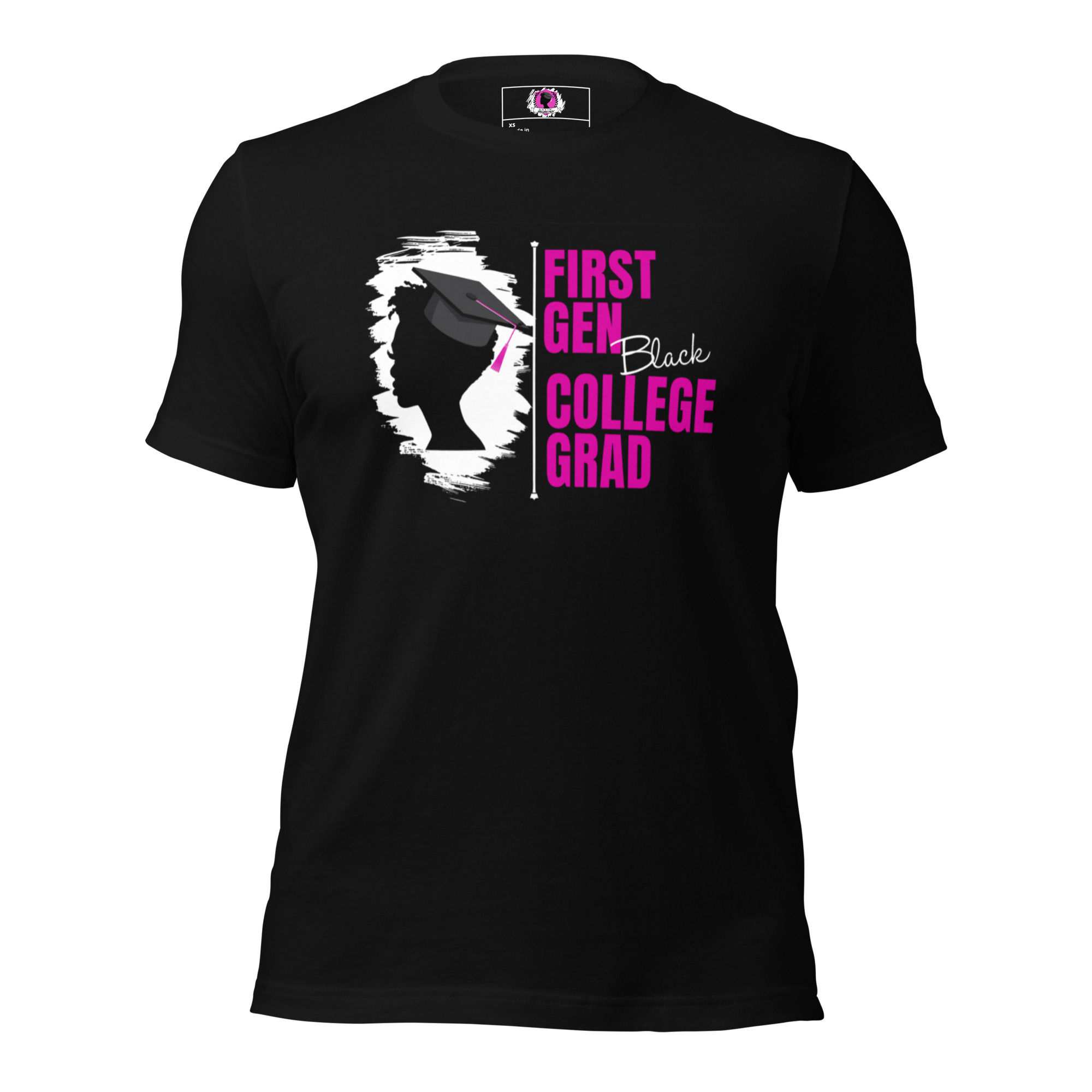 First Gen Black & College Grad  (Black) t-shirt