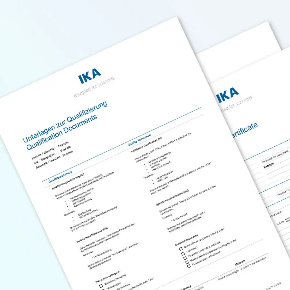 IKA Mills Documents for qualification LAB