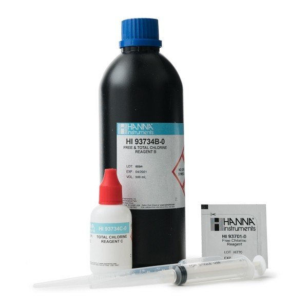Chlorine, free and total HR, DPD method, Powder reagent kit for 300 tests (Cl? f
