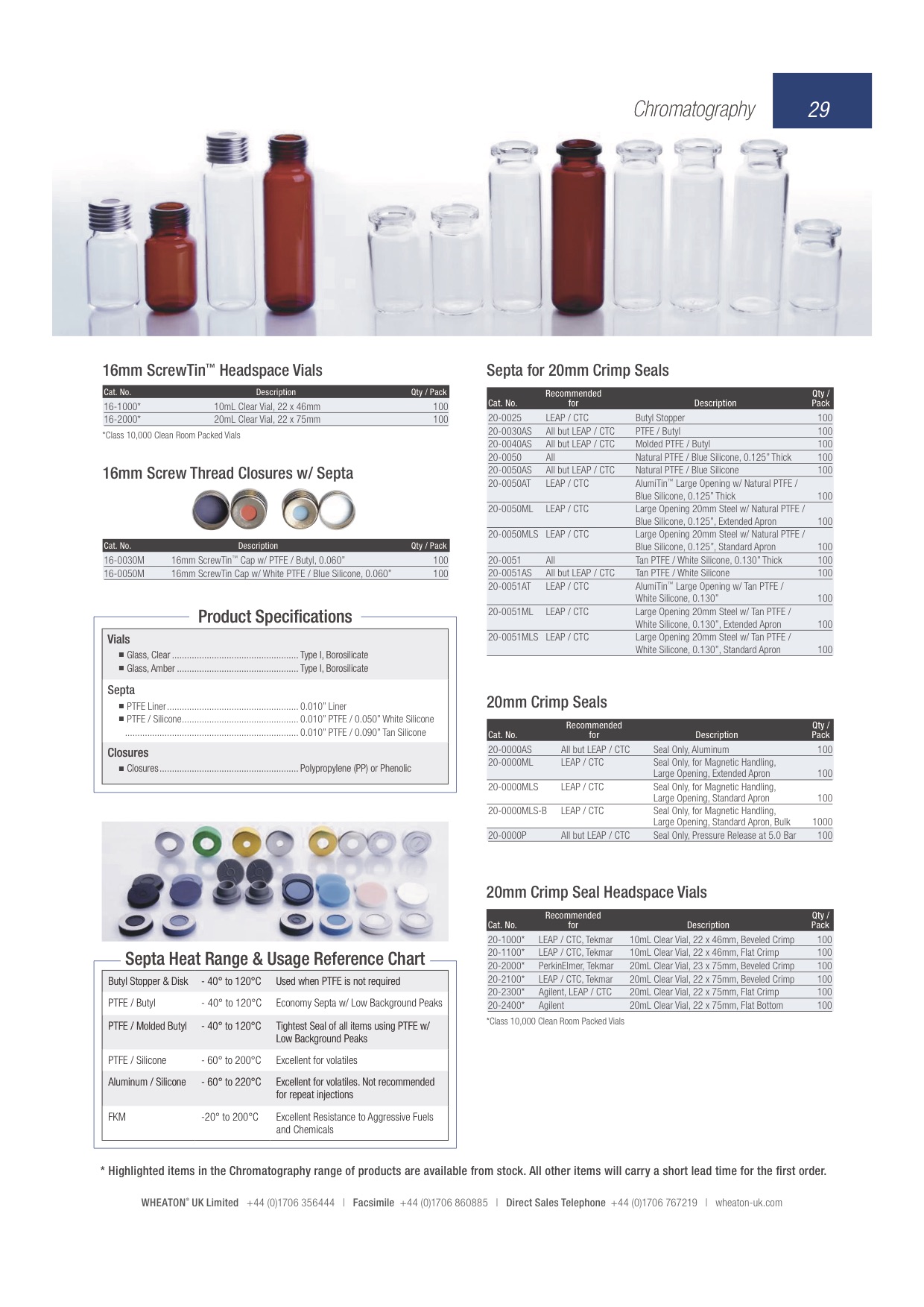 Wheaton - Glass and Plastic Vials