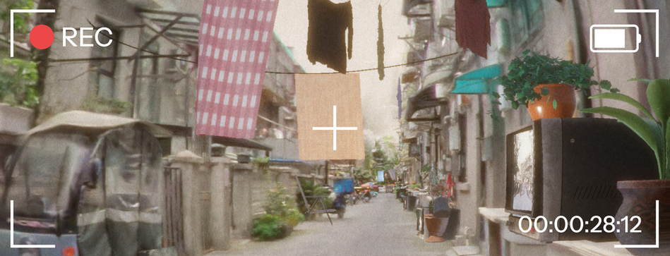 Image of a 3D world with recording overlays as if you're looking through a camera.