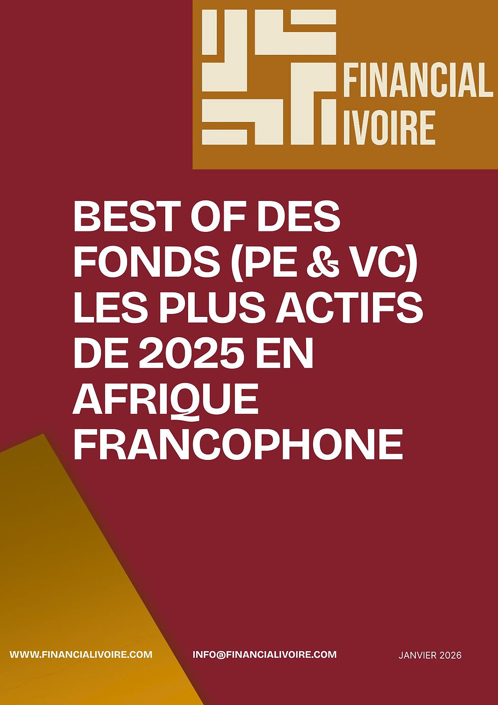 6 Under 6 des fonds d'investissement PE/VC les plus actifs de 2025 en Afrique de l'Ouest Francophone.