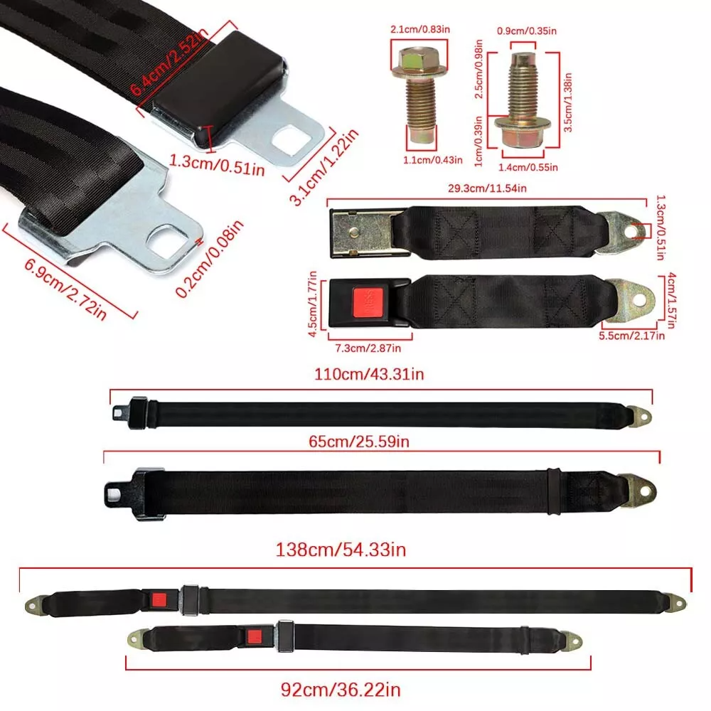 Caddy Seat Conversion Seat Belt Kit