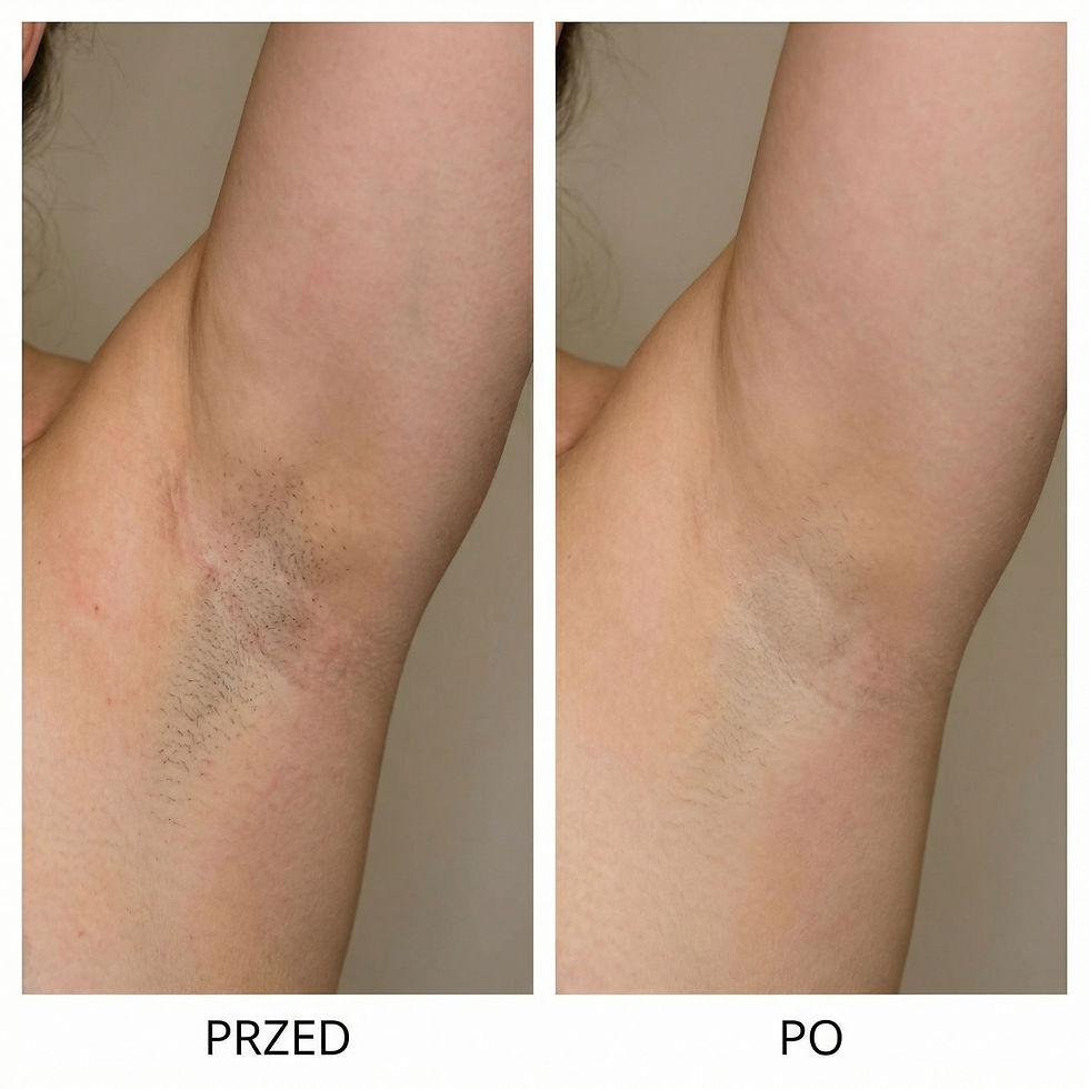 Depilacja pach przed po