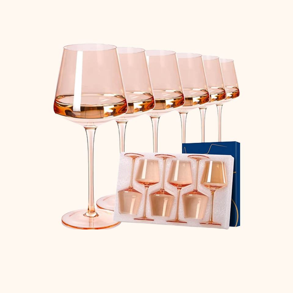 Light Pink blush Wine Glasses