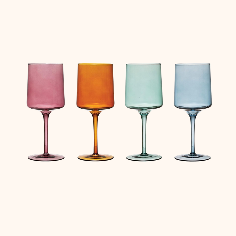 Color wine glass