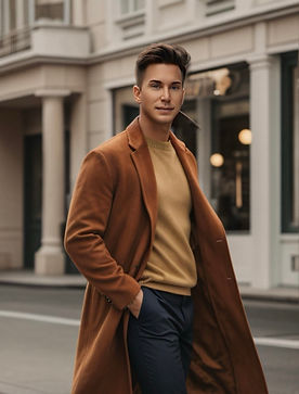 Waymon Hudson, queer creative and personal brand strategist, walking confidently in city street style
