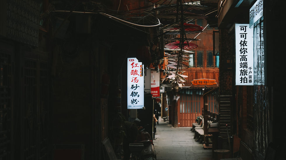 Gage Alley in Xijiang Qianhu Miao Village, Guizhou, China