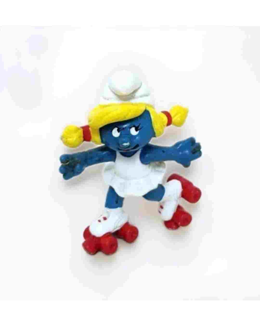 Smurfs 20126 Roller Skater Smurfette - Vintage Figure - Rare
