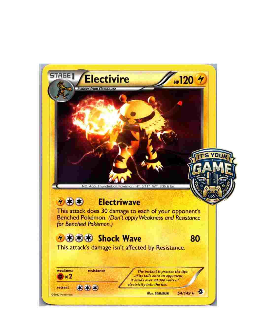 Boundaries Crossed 54/149 Electivire Pokémon