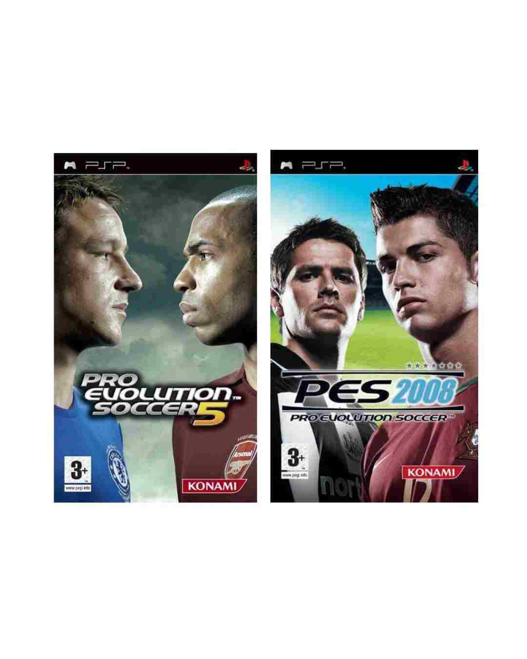 PlayStation Portable (PSP) Pro Evolution Soccer5 and 8.