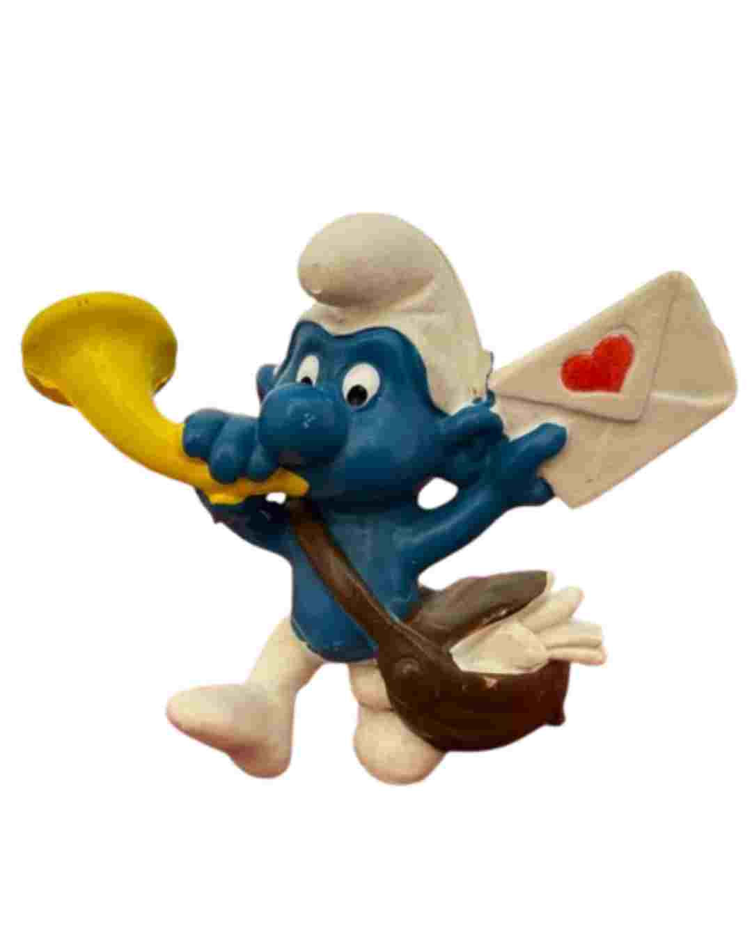 Smurfs 20031 Mailman Smurf - 1978 Vintage Figure - Rare