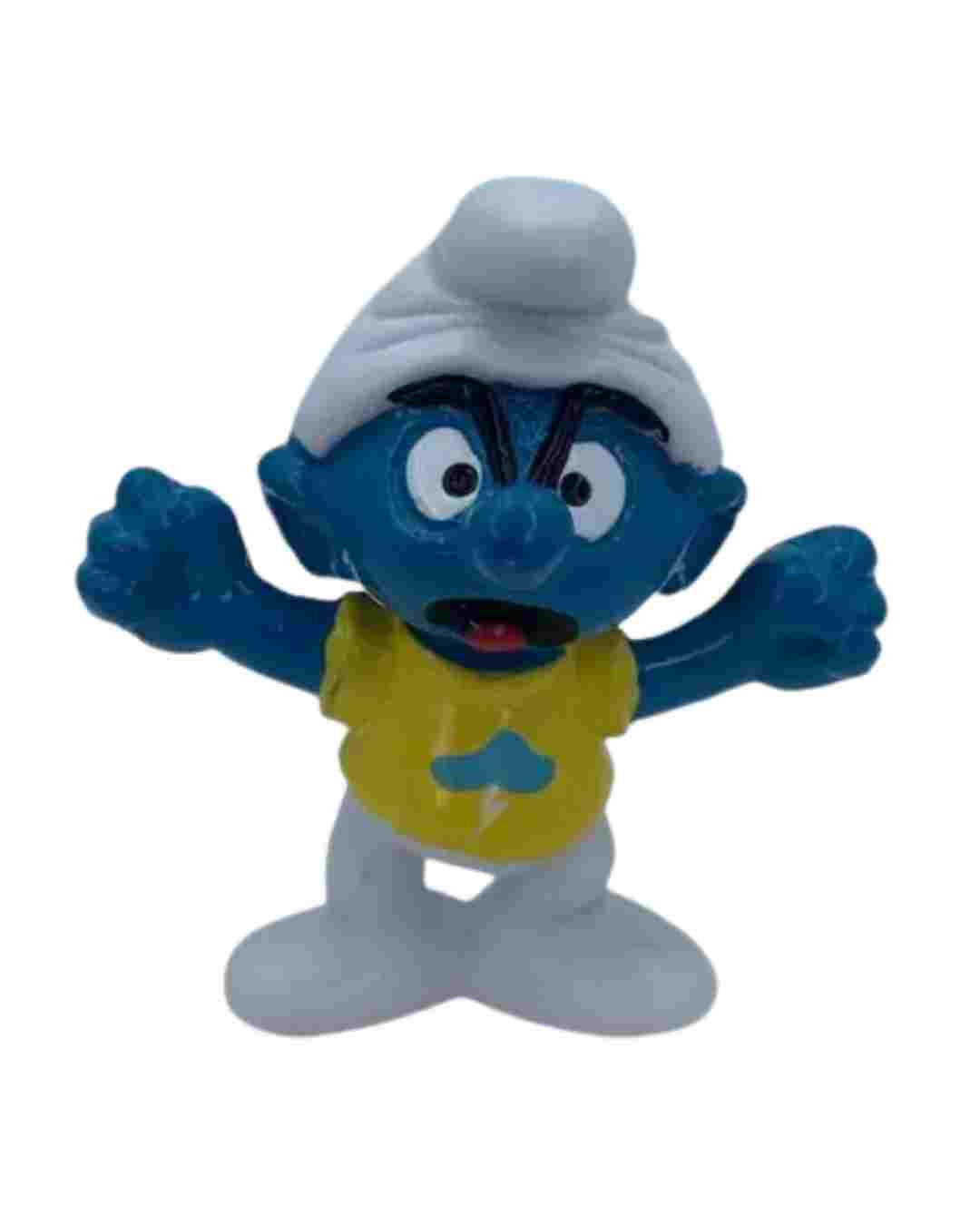 Smurfs 20401 Snappy Smurf Yellow Shirt - Vintage Figure - Rare