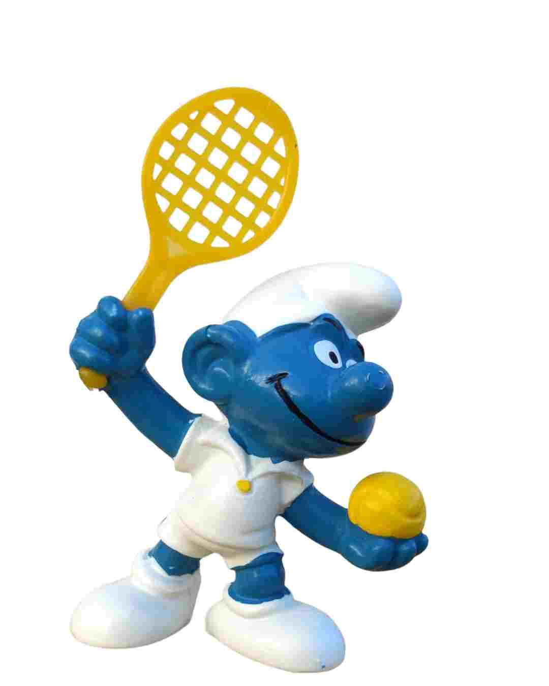 20093 Tennis Serve Smurf vintage Very Rare