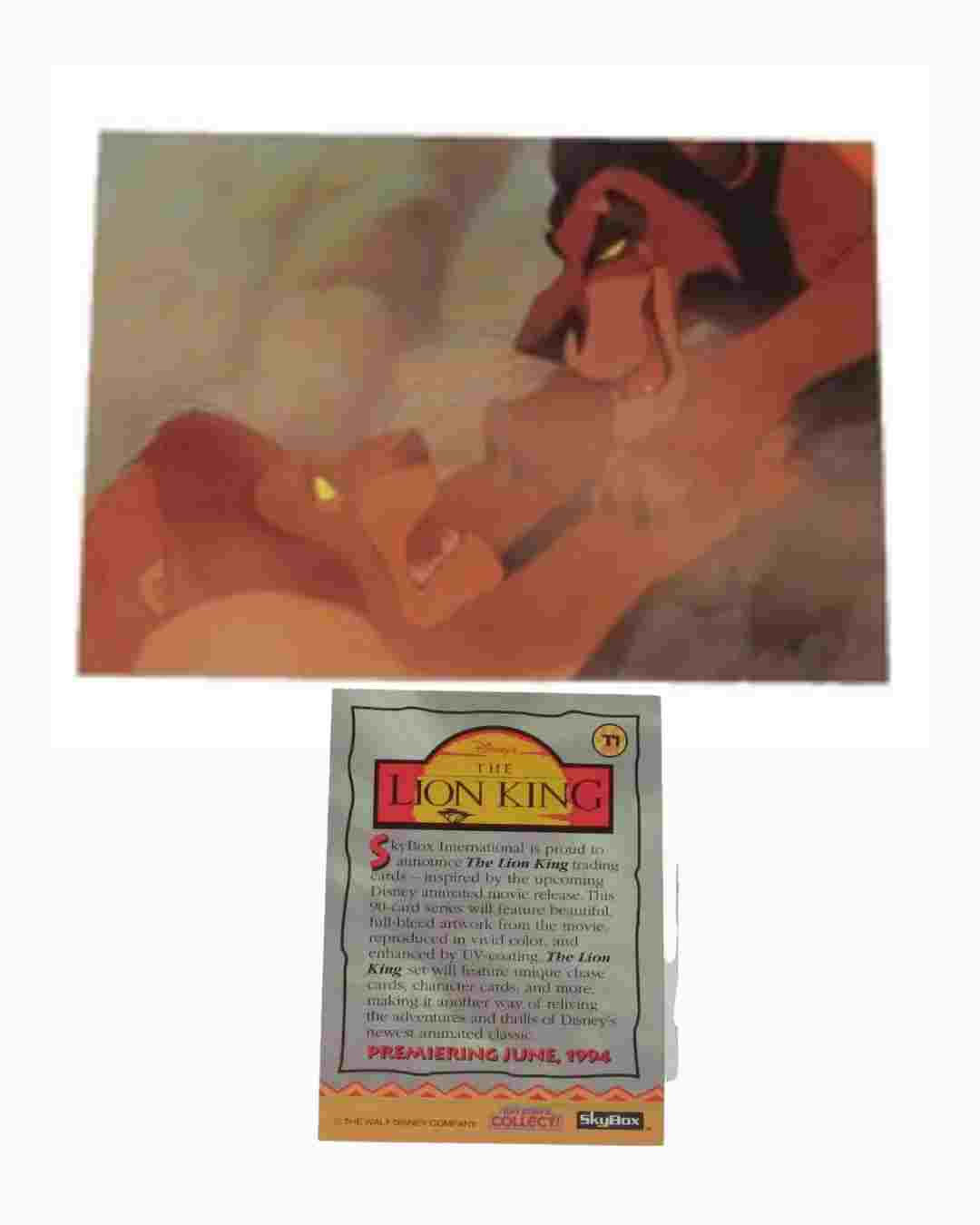 THE LION KING DISNEY MOVIE SERIES 1 Skybox 1994 #T1 PROMO