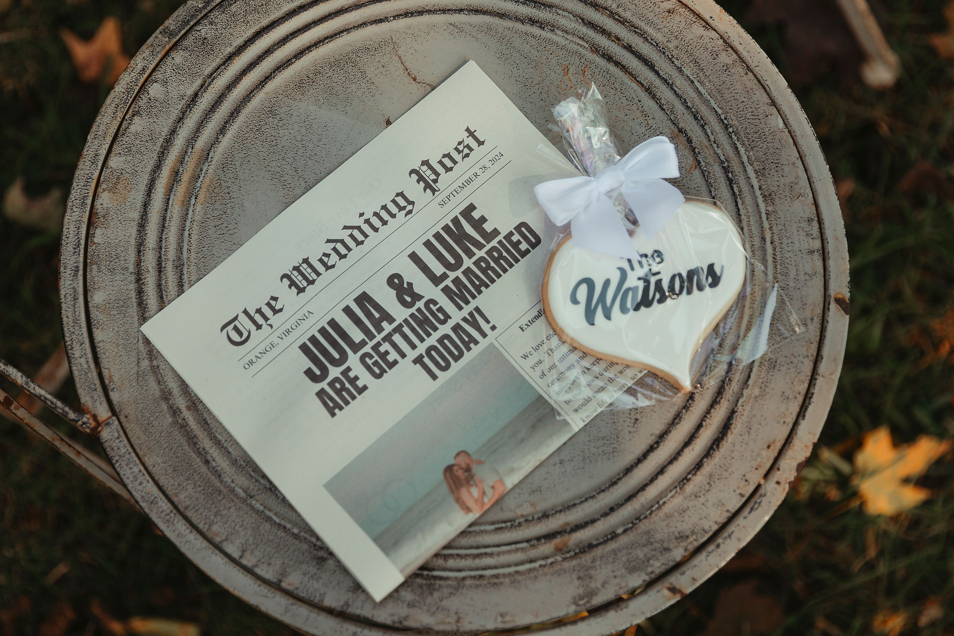 Wedding Day newspaper