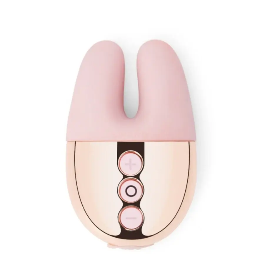 Le Wand Chrome Double Vibe Silicone Mini Vibrator Rose Gold