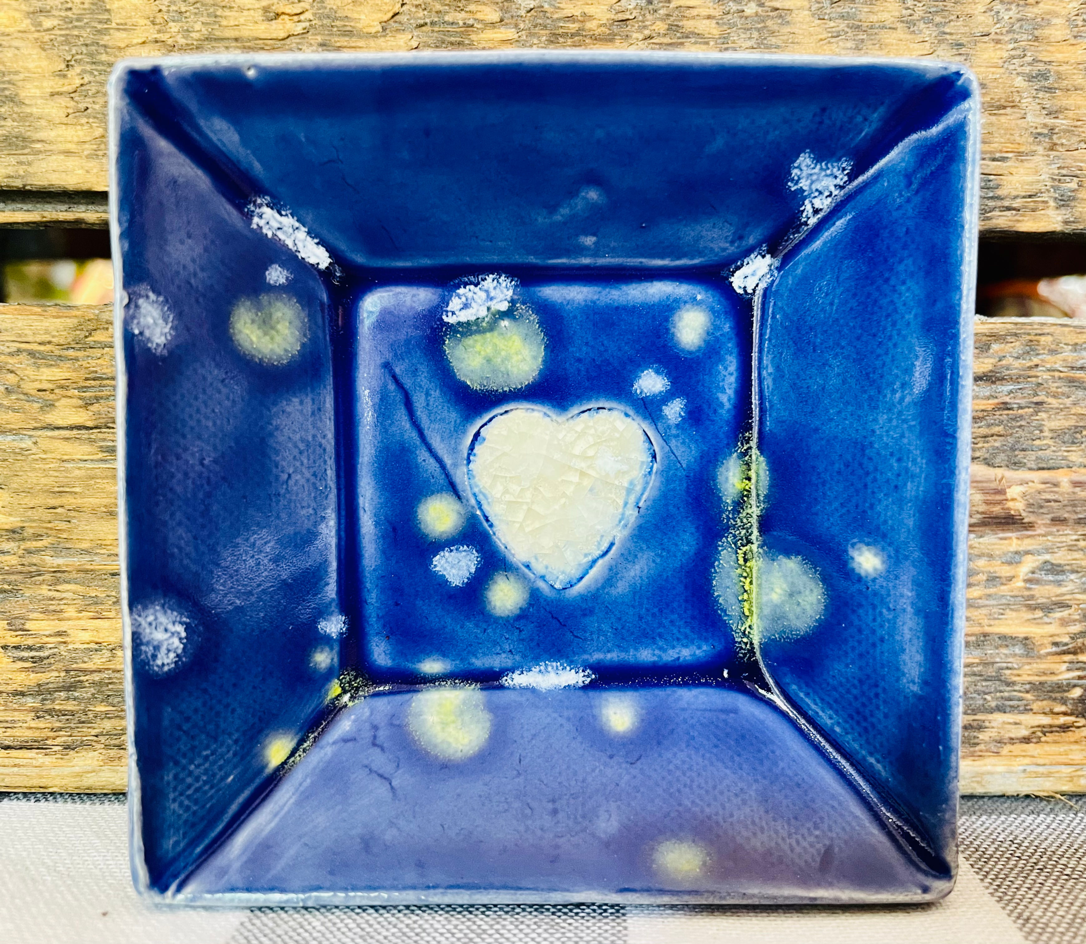 Fused Glass Heart Tray